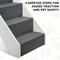 Arf Pets Wood Dog Stairs, 4 Levels Height Adjustment Wide Pet Steps, Foldable, White APSTPSWH - alternate 4